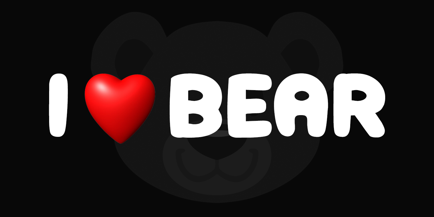 Beispiel einer HollaBear 3D-Schriftart